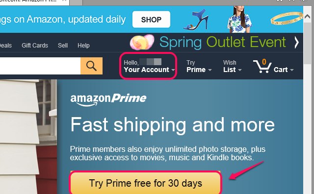 How To Sign Up For An Amazon Prime Account It Still Works Giving