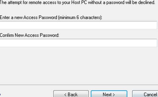Entering a Password