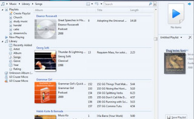 Drag and drop to create a playlist.