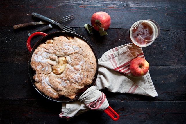 Hard Apple Cider Skillet Cobbler