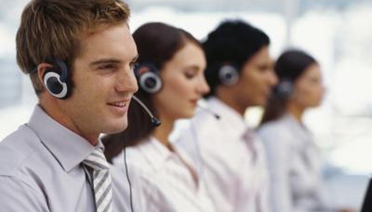 Customer service agents responding to inquiries via telephone