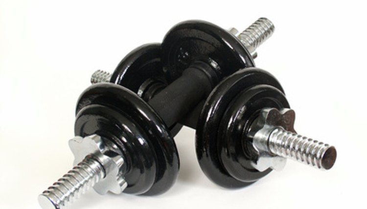 Lightweight dumbbells are good for shoulder strengthening.