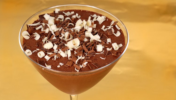 chocolate pudding with chocolate curls in a martini glass image by David Smith from Fotolia.com