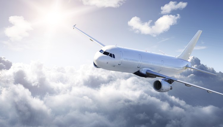 Isolated Airplane _ passanger commercial