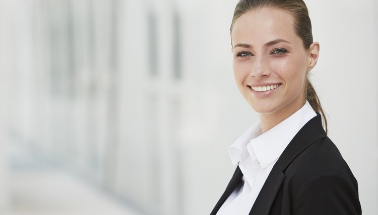Portrait of young businesswoman smiling