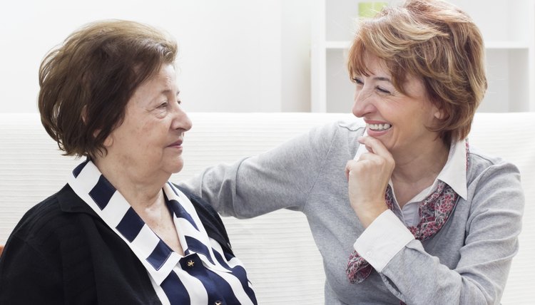 Senior woman with daughter