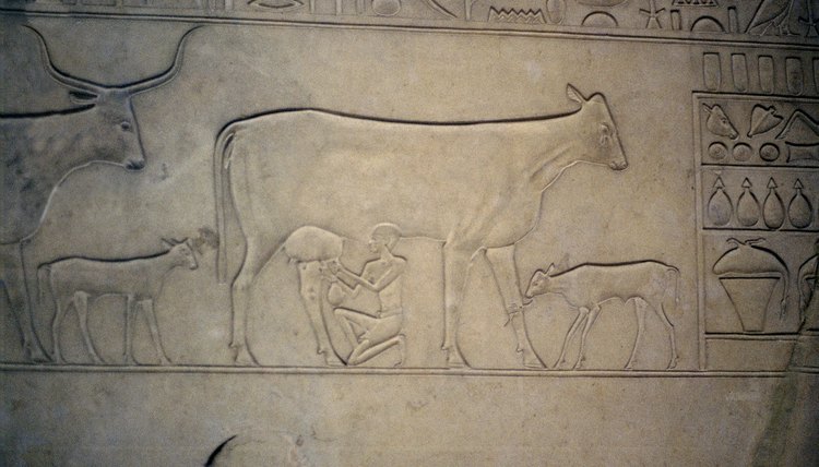 Divine symbols were often portrayed on sarcophagi.