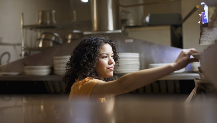 waitress in mexican restaurant