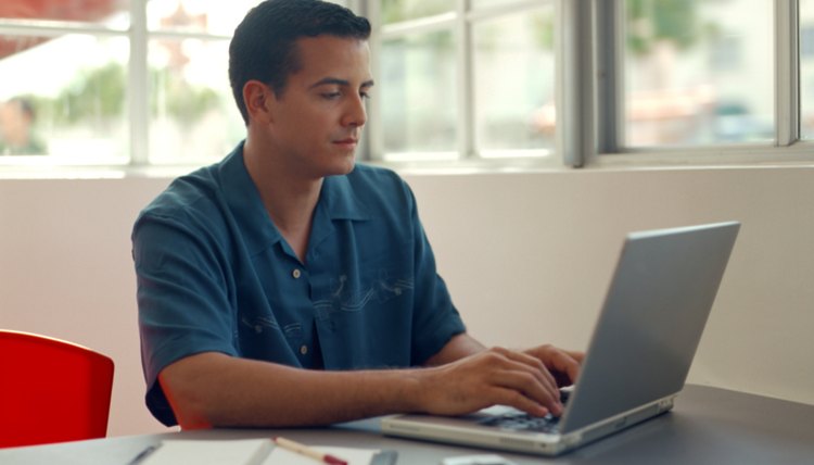 Man using laptop