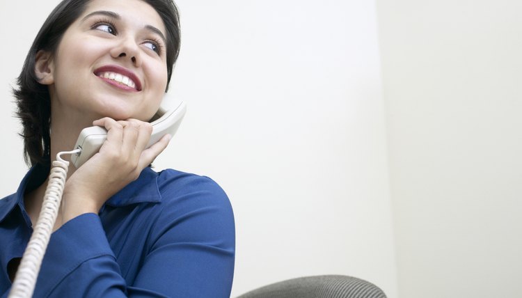 Businesswoman on telephone