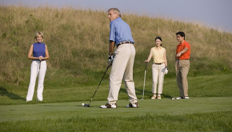 Playing golf is a great way to burn calories while having fun outdoors.