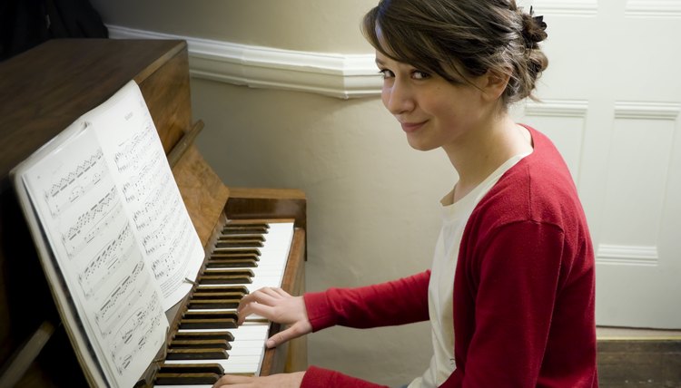 Playing the piano