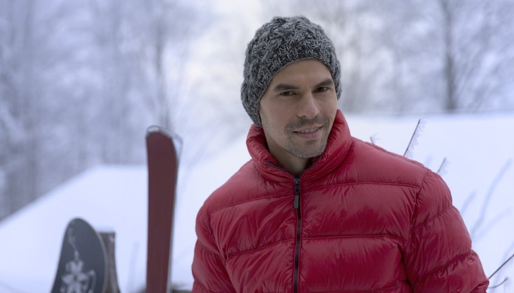 Portrait of man in warm clothing, winter