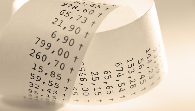 Receipt close up.