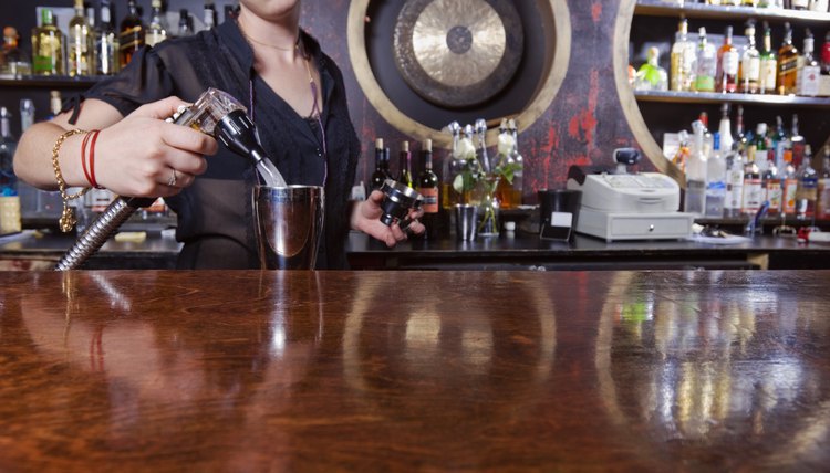 Bartender making a drink