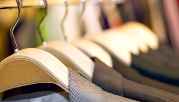 clothes hanger with jackets