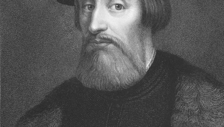 Sketched image of Hernando Cortes