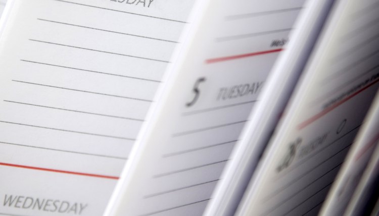 Create a daily schedule for your lesson plan.