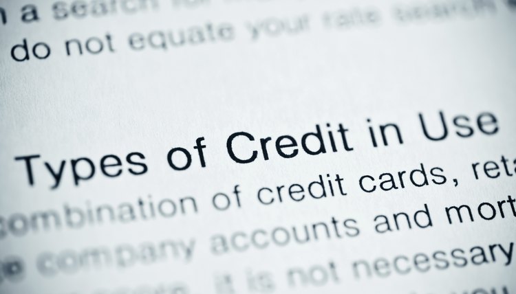 Types of credit in use
