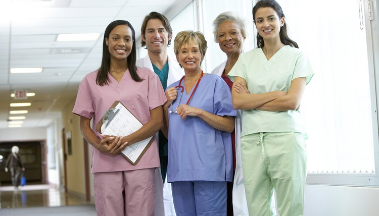 Smiling medical staff at hospital