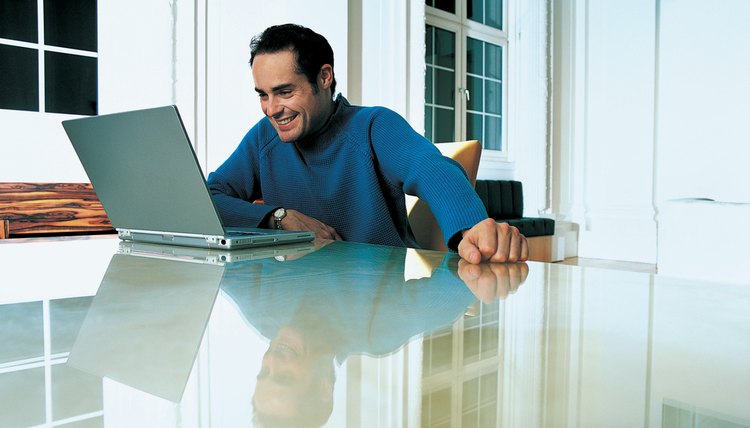Businessman Working at his Laptop