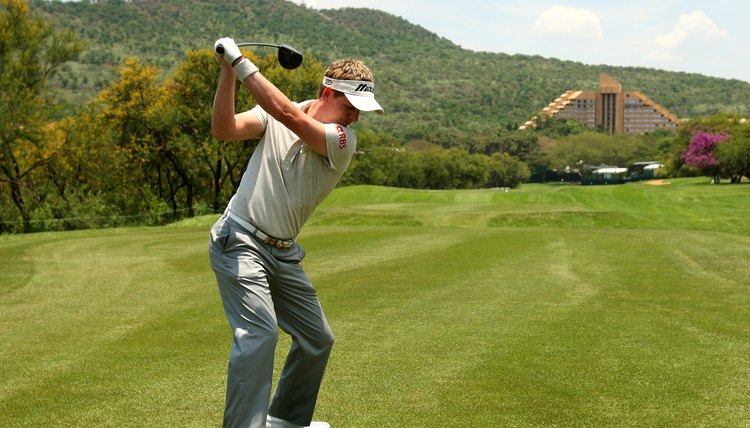 A straight left wrist at impact is important for right-handed players.