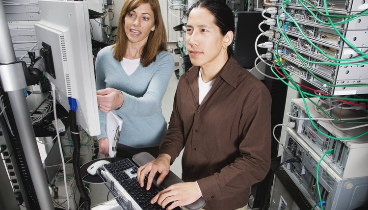 Computer Technicians in Server Room