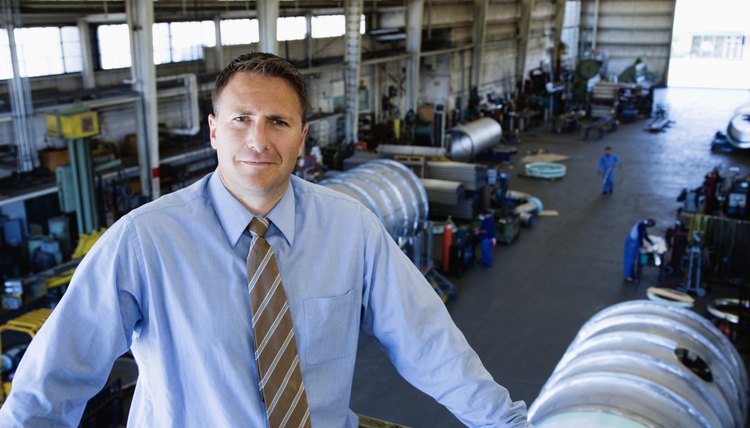 Businessman in Factory