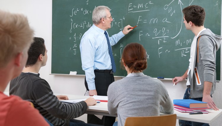 students with a teacher in classroom