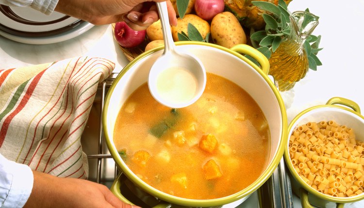 Soup and soft fruit are good, nourishing recovery foods.