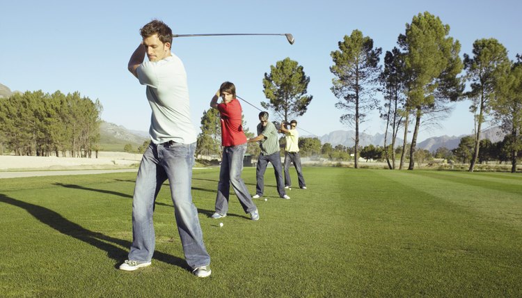 Practice is the key to success in golf.
