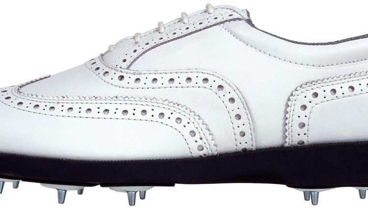Metal-spikes, such as the ones in these shoes, need to be replaced if you want to walk onto most golf courses today.