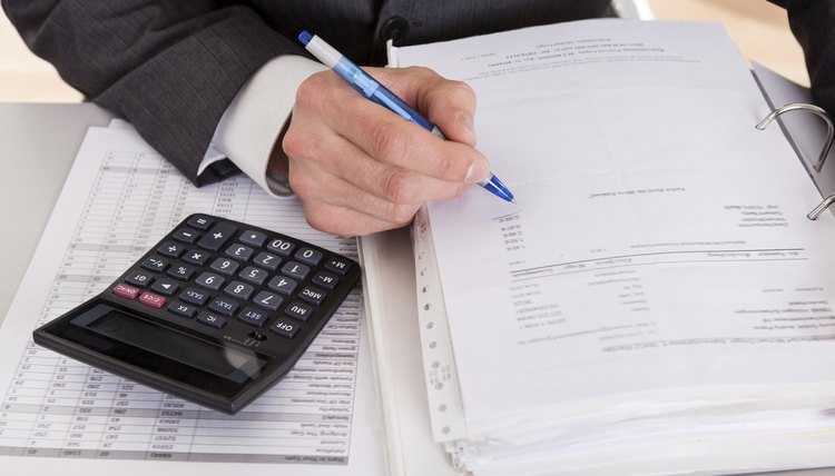 Accountant working at the office