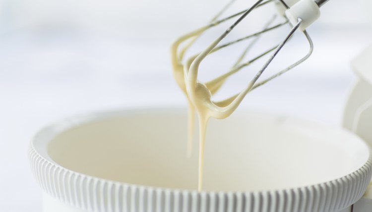 electric mixer with the dough