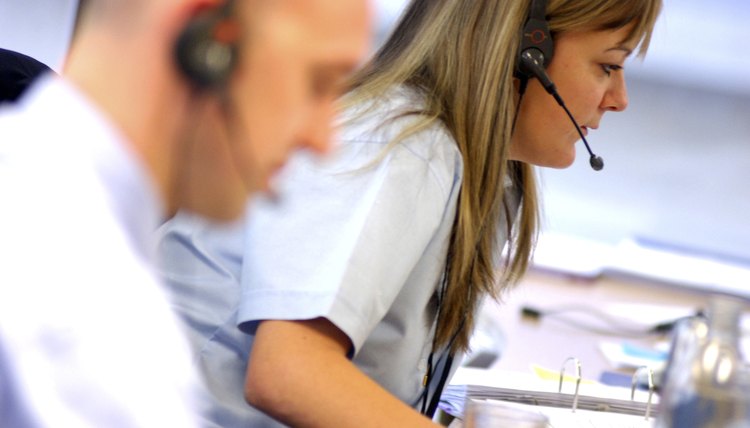 telesales people working in UK call center
