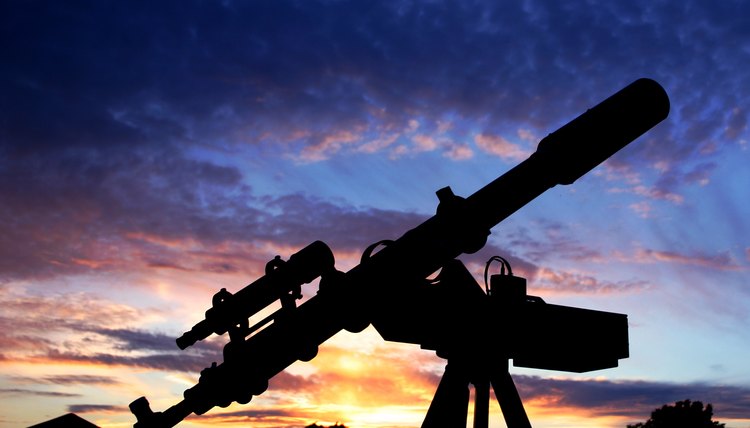 Refractor Telewscope in the dawn sky