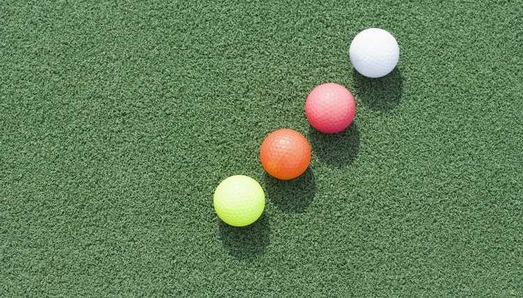 The many choices in golf balls include color variations.