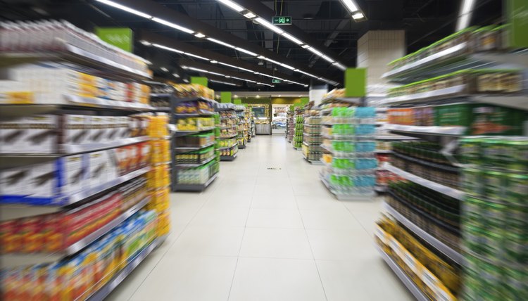 Empty supermarket aisle