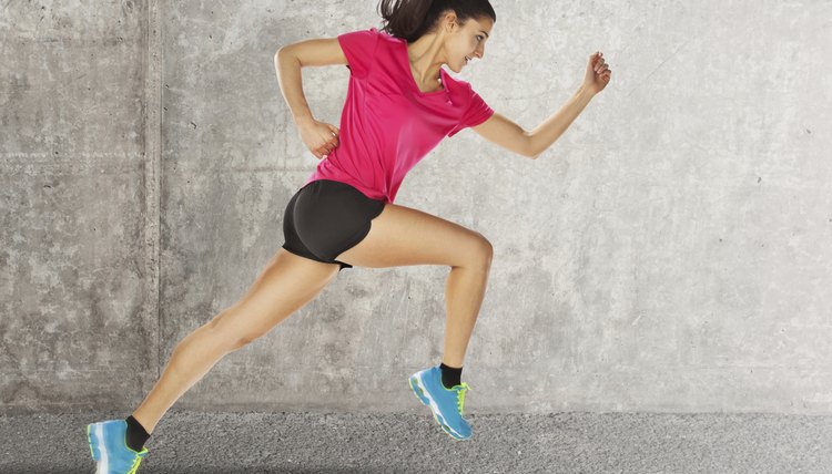 sport woman starting running