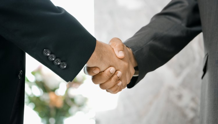 Businessmen shaking hands