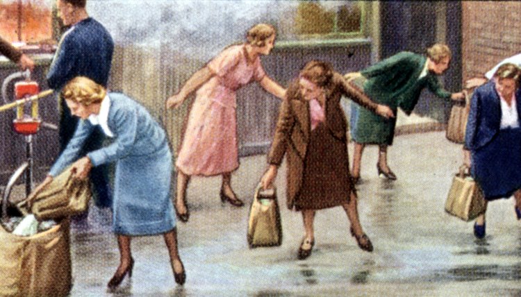 Image showing air-raid precautions during World War II.