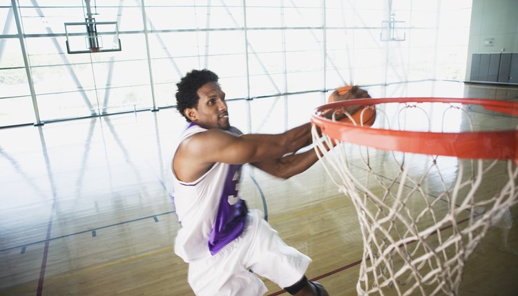 Basketball player making jump shot