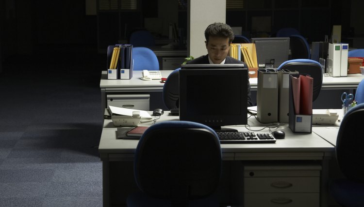 Businessman Working Late