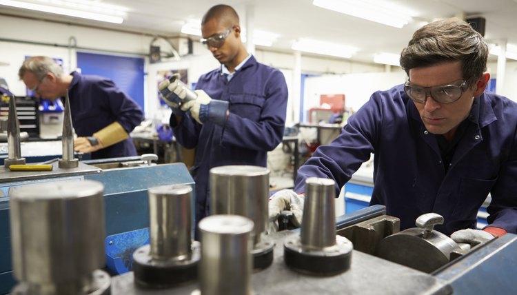 Busy Interior Of Engineering Workshop