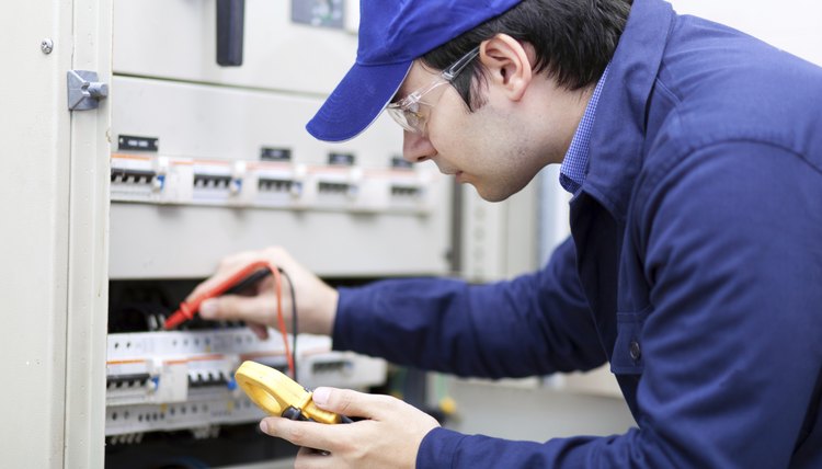 Electrician at work