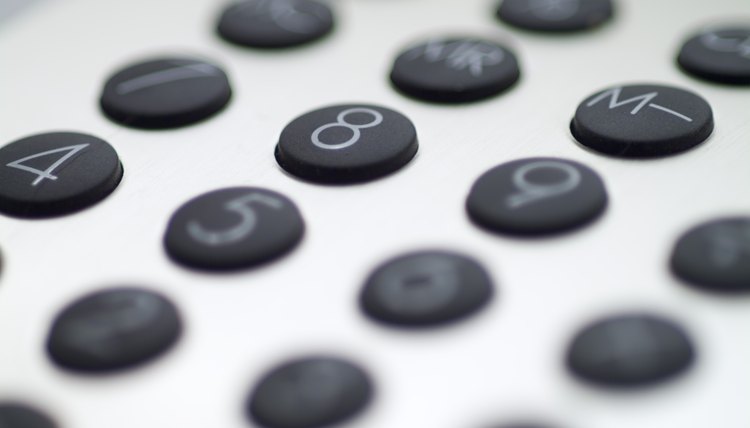 Close-up of a keypad of a calculator