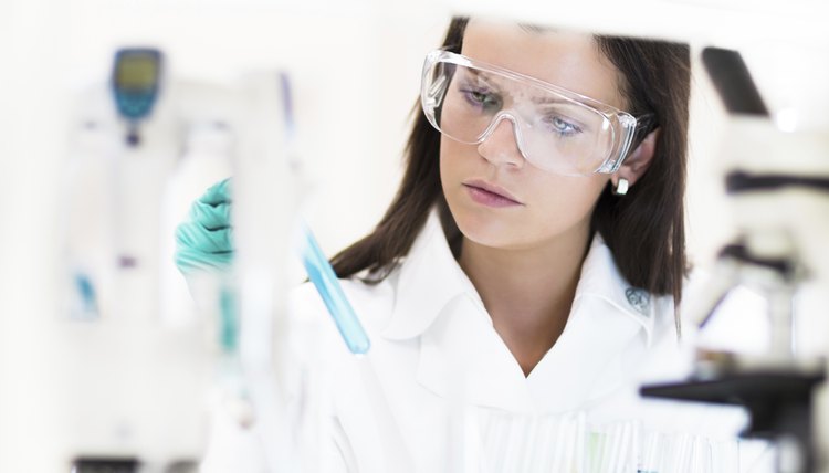 Young chemist in the laboratory.