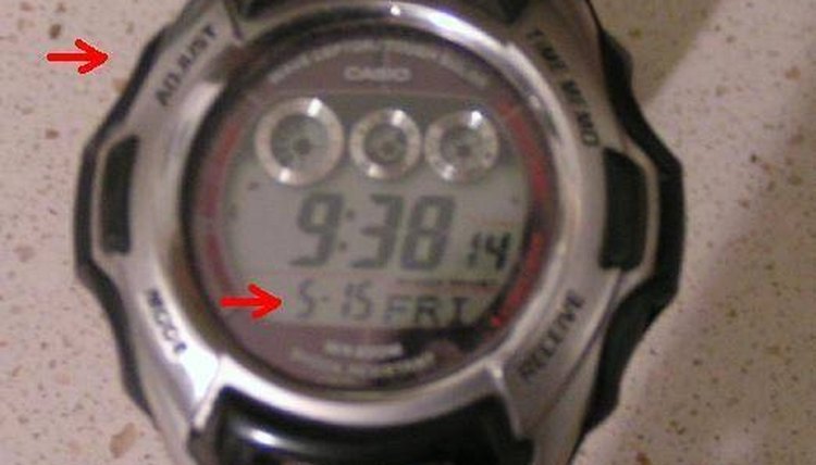 how to change casio digital watch time