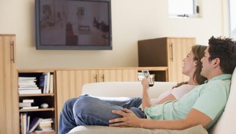 Couple watching TV