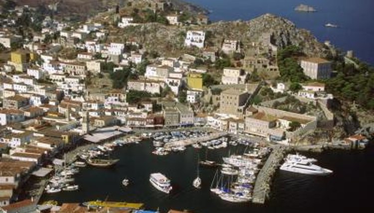 Aerial view of Greece.